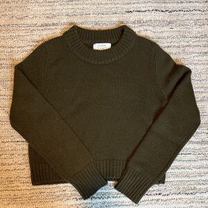 La Ligne Olive Green Crewneck Sweater